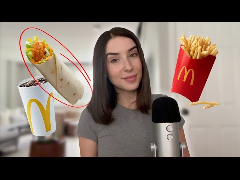 ASMR Trying McDonald's Snack Wrap + Rambling