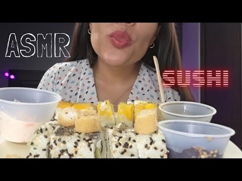 ASMR | SUSHI 🍣 | sonidos relajantes #asmr #viral #mouthsounds #whispering 