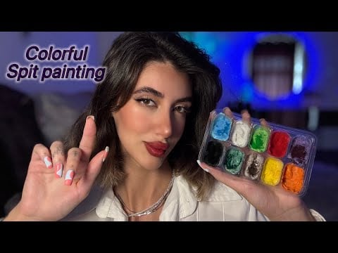 [ASMR] spit painting 🎨