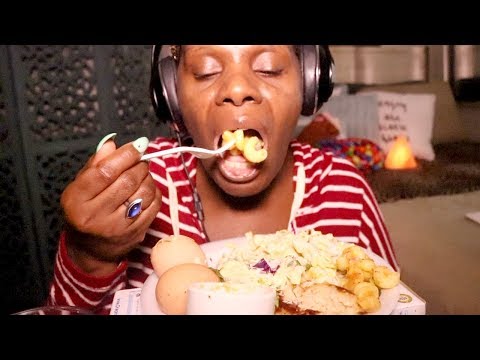 Mac N Cheese Dinner Mukbang ASMR Eating Lip Smacking Ramble