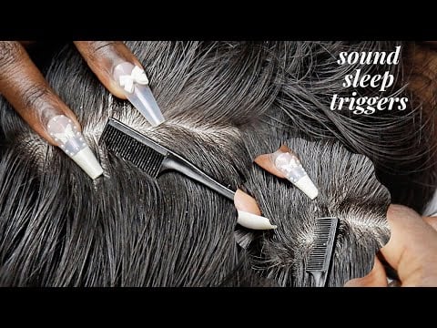ASMR 1 HR of insanely PERFECT DEEP Scalp Scratching |brushing,blowing tapping,nitpicking - silent 🤫