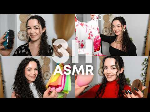 3H ASMR - GLOW UP relaxant : styliste, soin visage, maquillage, coiffeur... | Soft spoken