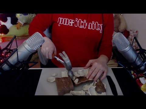 ASMR - Destroying chocolate Santas - Day 8 of the asmr advent calendar