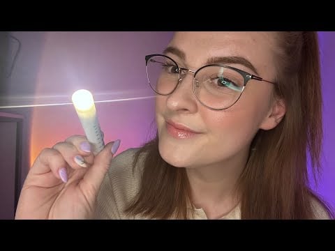 ASMR Eye Exam Roleplay 👁️ Light Test, Follow My Finger & Keyboard Sounds