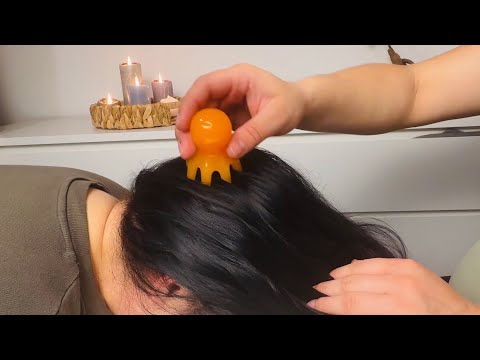 ASMR Scalp Massage for Deep Sleep & Stress Relief (No Talking)