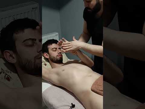 VERY RELAXING CHEST,ARM,HAND,ABDOMINAL MASSAGE THERAPY #shorts #asmr #massage #relaxing #reels