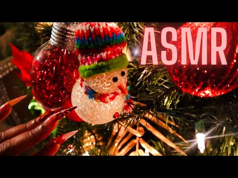ASMR - Christmas tree triggers! 🎄Fire Place Crackling Fire Sounds 🔥You WILL get 1000% Tingles ✨