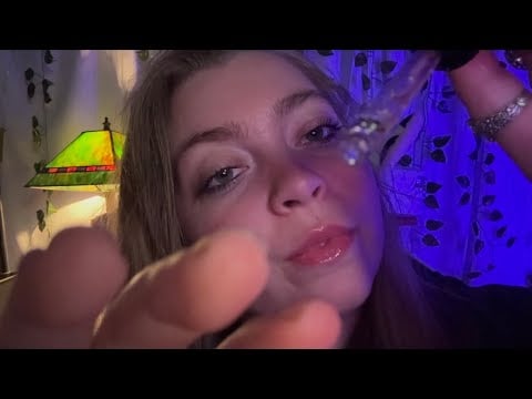 ASMR Face Massage & Hair Play with TINGLY Inaudible Whispering for Sleep💤💆‍♀️✨