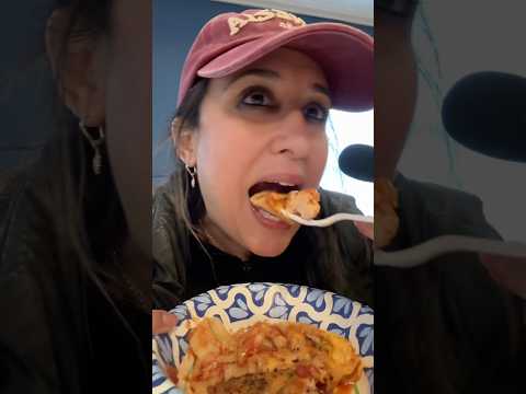 Baked Ziti and Salmon for Snack ASMR Eating Sounds and Chit Chat #asmr #mukbang #food #eatwithme