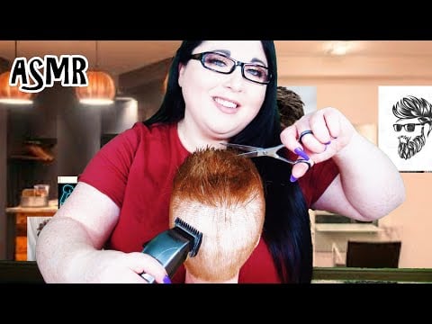 ASMR Real Haircut Roleplay (Clippers, Scissors, Hair Styling, Spray, Personal Attention)