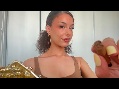ASMR Doing Your Makeup Using the Wrong Products | unserious & satisfying ✨ (gum chewing at 10 min)