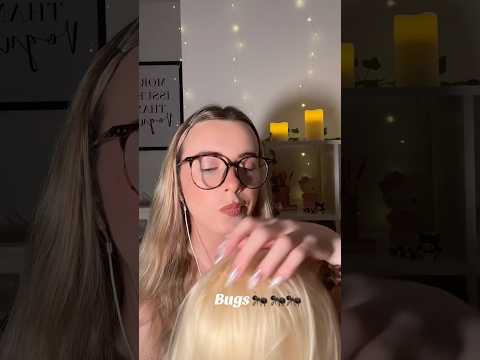 ASMR searching for bugs in your hair 🐜🐜🐜 #asmrbugs #asmrhairplay