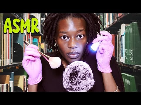 ASMR | MOUTH SOUNDS IN THE LIBRARY 🤫💕 CLEANING MY MIC 🎙️ MIC CHECK
