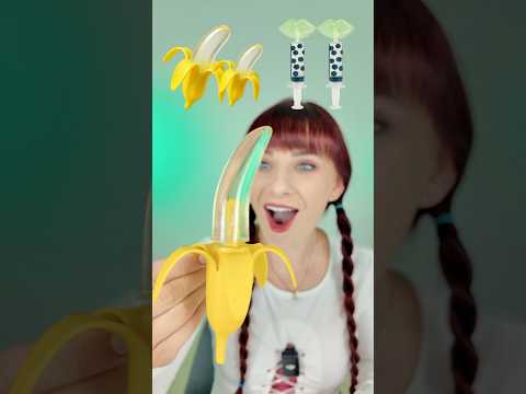 ASMR Clear Jelly Candies, Banana, Lips #asmr #mukbang