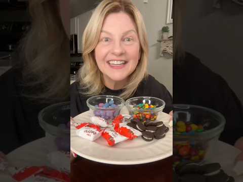 Trying our snack plate from 08/07/2026 😋💖⭐️ #asmr #chocolate #asmreating 💕