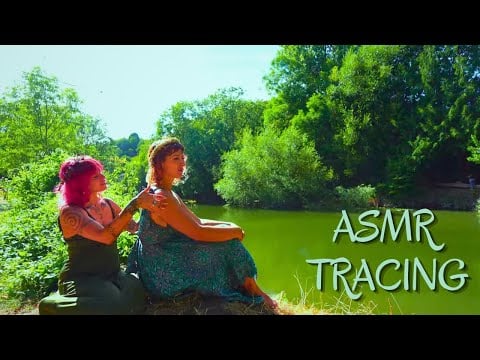 Real person ASMR by the river | Relaxing nature sounds, soft spoken guided meditation & back tracing