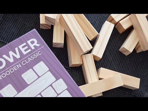 ASMR- Playing Jenga | wooden sounds,tapping and whisper