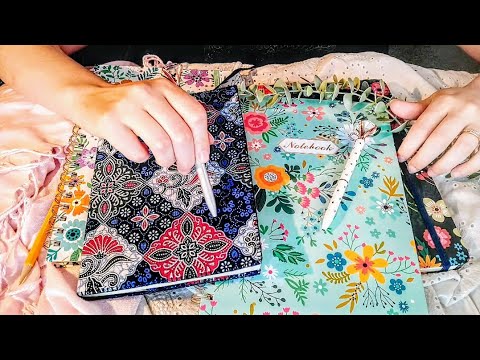 BOOK ASMR {New Journals Haul - Tapping, Scratching, Tracing - Soft Spoken}