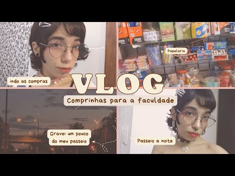 ASMR VLOG #8 | INDO COMPRAR MATERIAIS PARA FACULDADE E NO MERCADO (MOSTREI TUDO!)