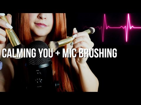 Calm Female Heartbeat + Mic Brushing & Ocean Waves [ASMR]