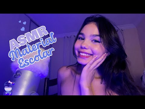 ASMR | MOSTRANDO MEUS MATERIAIS PARA A FACULDADE 🖋️🥹