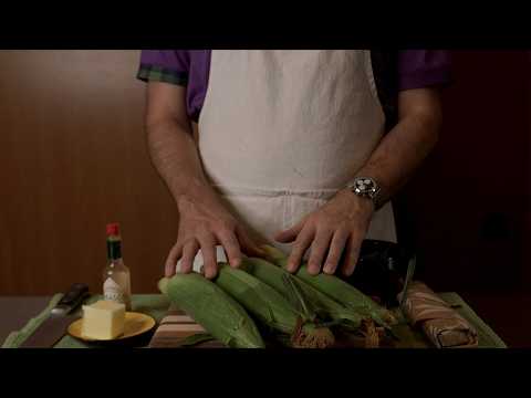 ASMR Cooking - Fried Corn with Bacon and Arugula