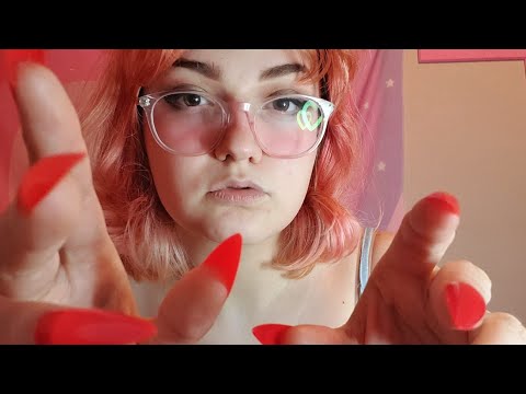 ASMR Whispers and Long Nail Lens Tapping