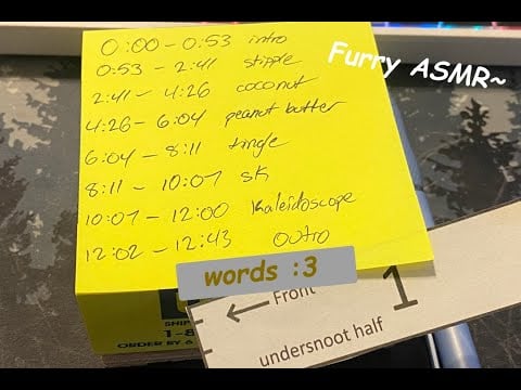 [Furry ASMR] a small list of trigger words for relaxation