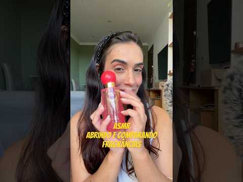 ASMR abrindo e comparando dois body splash’s de AURA BEAUTY