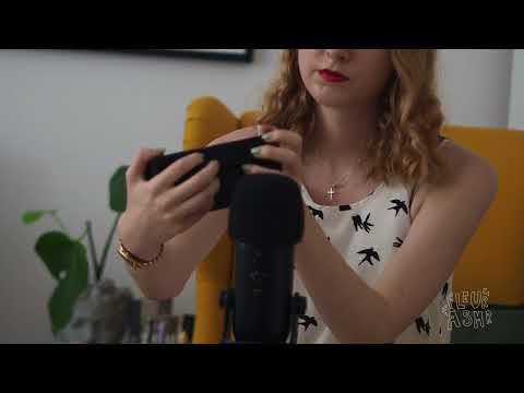 ASMR Tapping on leather case