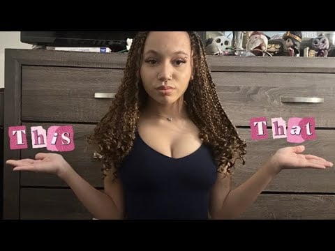 This Or That ASMR!(hair cut, camera tapping, lid sounds etc….
