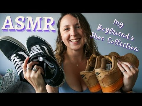ASMR // My Boyfriend's Shoe Collection (Tapping, Scratching, No Talking)
