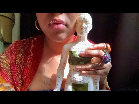 ASMR ✨NO TALKING✨ acupuncture doll massage with mouth sounds