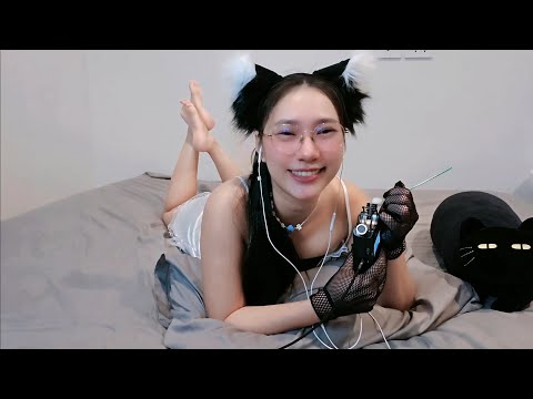 ASMR Fluffy Ear Cleaning From Ear To Ear 🦻