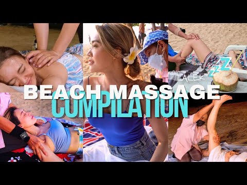 5 Hours Massage on the BEACH 💆‍♀️Thai Body Massage Compilation [ Unintentional ASMR ]