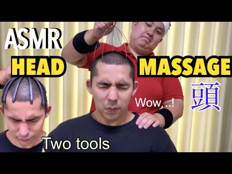 【ASMR】HEAD MASSAGE / Tingles/Using Two Tools