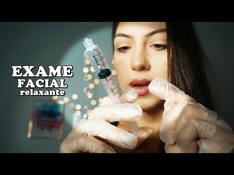 ASMR EXAME FACIAL DETALHADO E RELAXANTE (sussurros, toques na tela, sons de boca, roleplay)