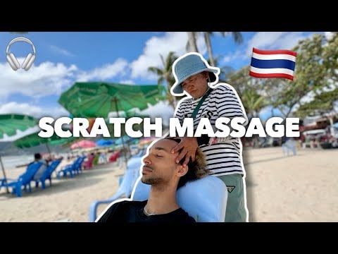 ASMR Head Scratch Massage On A Beach In Thailand 🌊