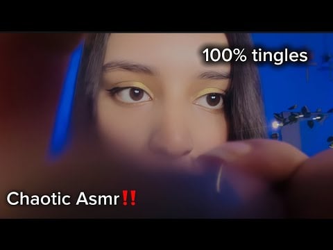 WEIRD GIRL GIVES YOU ASMR-FAST AND CHAOTIC 