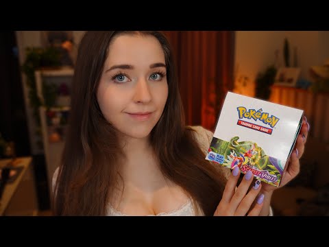 ASMR Pokémon Card Opening (Scarlet & Violet Booster Packs) Part 2 ✨Close-Up Whispers