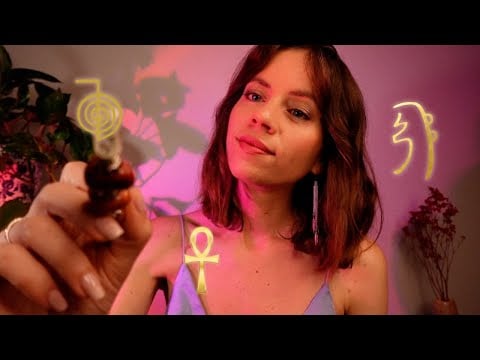drawing symbols in your aura to make your eyes heavy 😌 ASMR