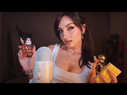 ASMR LONG NAIL TAPPING ON MY NEWER PERFUMES (Fragrance ASMR) 