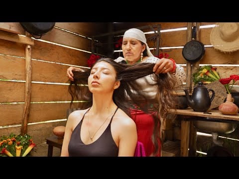 ASMR massage ritual with hair play/cracking & whispering by Doña Rosa for tingles, relaxation, sleep