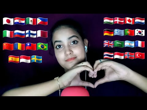 ASMR " I LOVE YOU VIEWERS" in 30 Different Languages