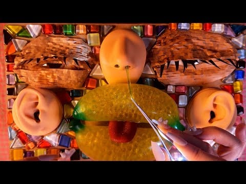 💉👄  Fidget board asmr｜뇌 정화 테라피 상황극 part 3, 4｜눈, 코, 입, 귀 검사 & 뇌 세척
