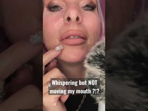 ASMR Whispering without moving my mouth 👄 #asmr #shorts