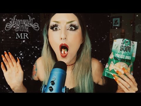 SUPER CRUNCHY TINGLY ASMR | SOW GOOD FREEZE DRIED SKITTLES | #asmr #asmrcrunchy #asmrfood