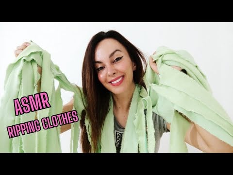 ASMR FABRIC AND RIPPING SOUNDS - RIPPING MY SWEATER - SCISSORS ✂️ SCRATCHING