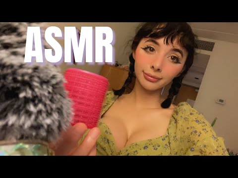 ASMR | ✨Tingly Hair-roller & whispering ✨