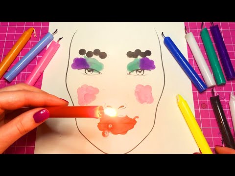 ASMR Candle Wax Makeup on Face Chart (Whispered)